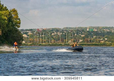 Sunset In The Dnieper River