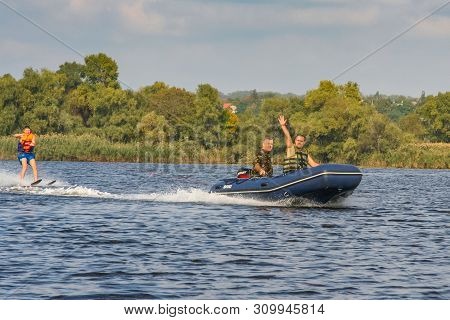Sunset In The Dnieper River
