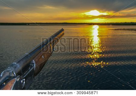 Sunset In The Dnieper River