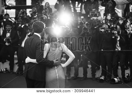 CANNES, FRANCE - MAY 19, 2019: Valerie Pachner and August Diehl attend the screening of 