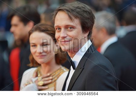 CANNES, FRANCE - MAY 19, 2019: Valerie Pachner and August Diehl attend the screening of 