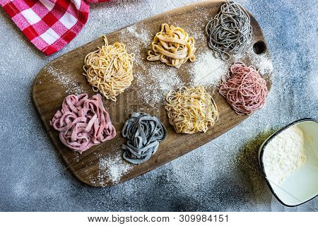 Cooking Concept With Italian Homemade Pasta