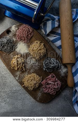 Cooking Concept With Italian Homemade Pasta