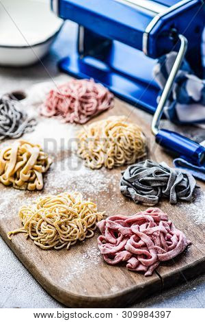 Cooking Concept With Italian Homemade Pasta