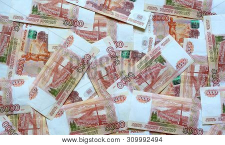Russian Paper Money Of The Five-thousandth Banknotes