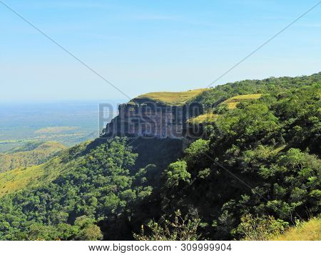 Alto Do Ceu Observatory View At Chapada Dos Guimaraes, Mato Grosso, Brazil. Great Landscape. Travel 