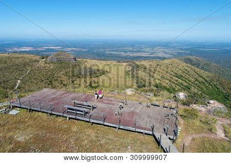 Alto Do Ceu Observatory View At Chapada Dos Guimaraes, Mato Grosso, Brazil. Great Landscape. Travel 