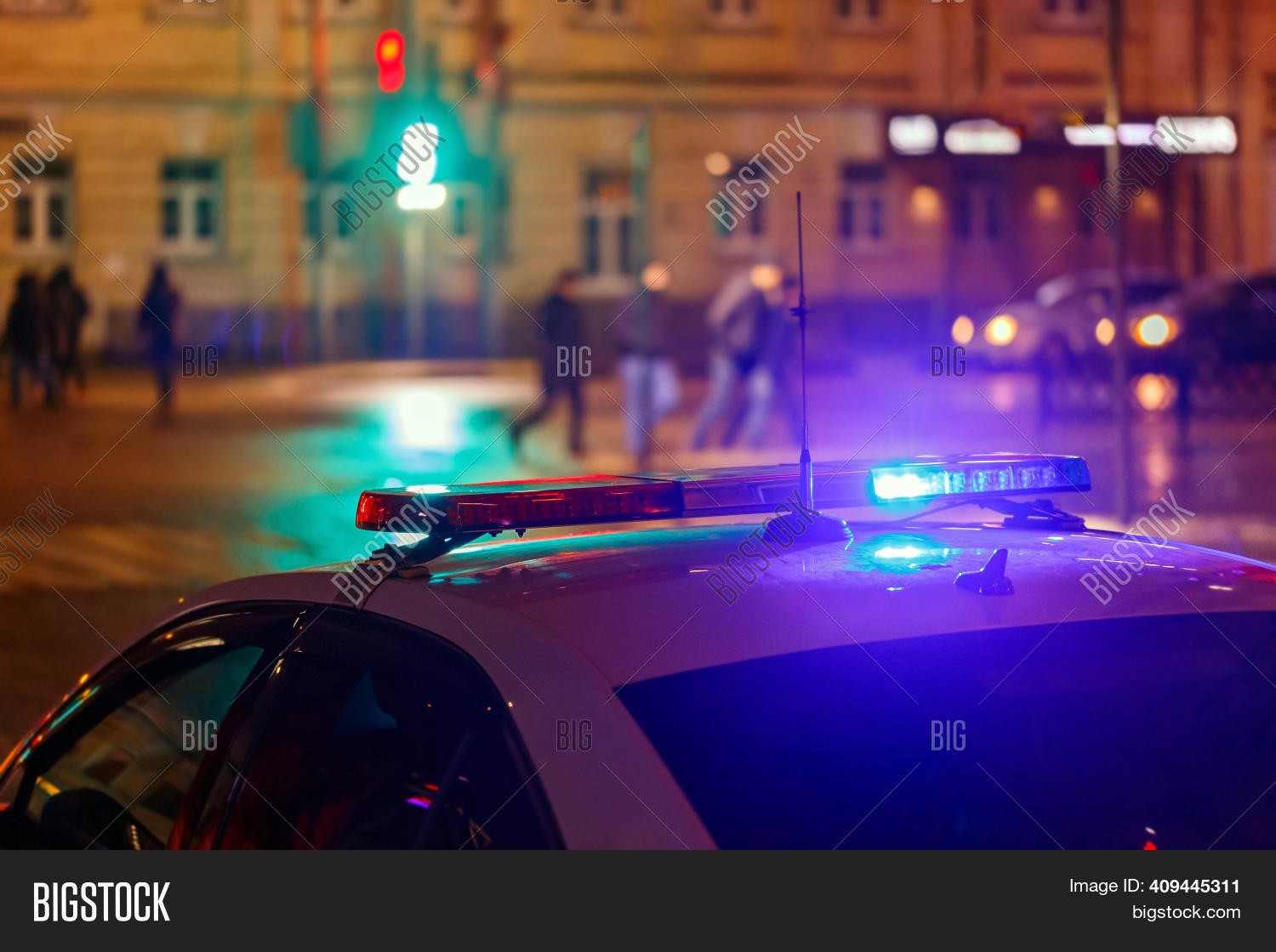 Night Police Car Image & Photo (Free Trial) Bigstock