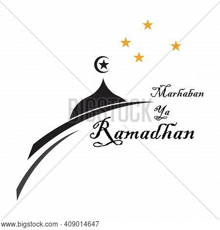 Vector Illustration Of Marhaban Ya Ramadhan