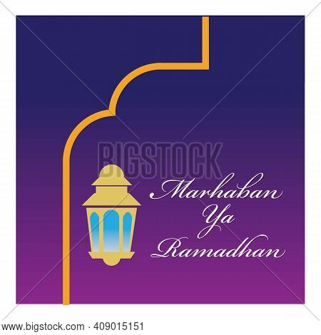 Vector Illustration Of Marhaban Ya Ramadhan