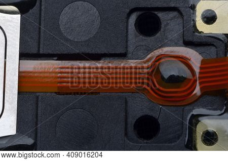 Closeup Of Electronic Circuit Board With Processor