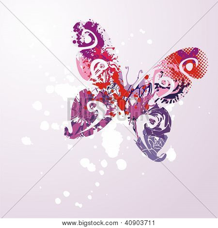 vektor blomster butterfly