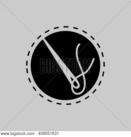 Simple Nice Stylish Neddle And Threads Knitting Logo Design Vector Illustrations