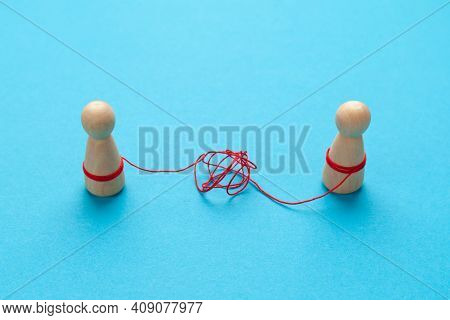 Confused Relationships Of People In A Couple. Misunderstanding And Conflicts In The Family.