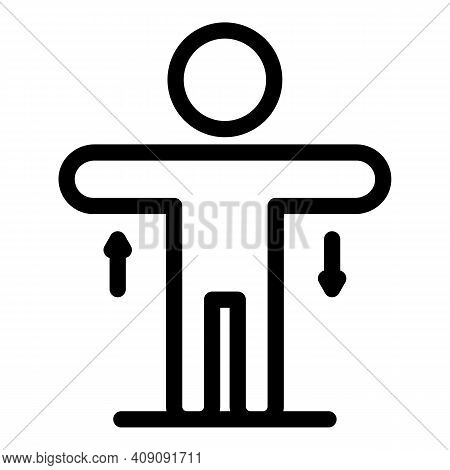 Balance Body Sense Icon. Outline Balance Body Sense Vector Icon For Web Design Isolated On White Bac