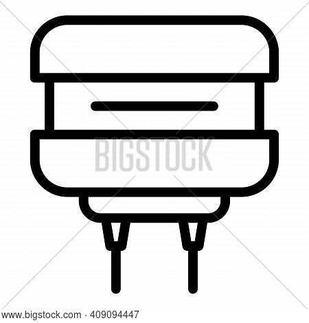 Resistor Tool Icon. Outline Resistor Tool Vector Icon For Web Design Isolated On White Background