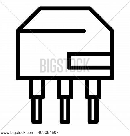 Capacitor Icon. Outline Capacitor Vector Icon For Web Design Isolated On White Background