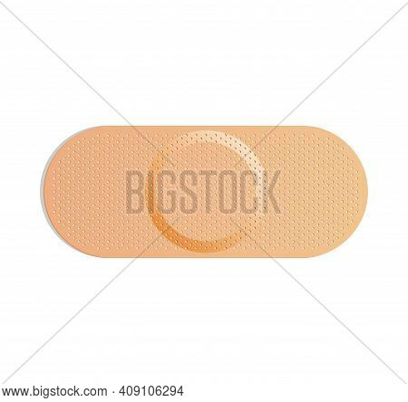 Medical Plaster. Adhesive Bandage Or Sticking Plaster. Medical Band Aids Protection Patch For First 