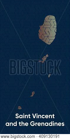 Card With A Stylized Oriental Overlapping Pattern And A Transform Effect. Oriental Gold Pattern With