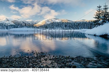 Gold Creek Pond - Hyak, Washington Winter Landscape