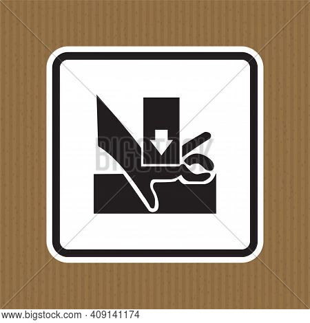 Beware You Hand When Using Silkscreen Symbol Sign Isolate On White Background,vector Illustration