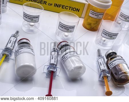 Treatment Prepared For Patients Infected With Covid-19 Coronavirus In A Laboratory, Conceptual Image
