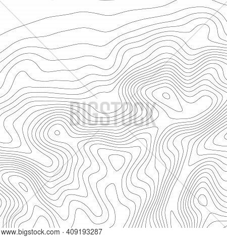 Abstract Paper Cut Shapes. Topographic Map On White Background. Topo Map Elevation Lines. Contour Ve