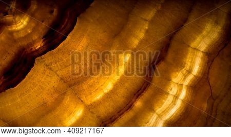 Architectural Detail Of An Antique Alabaster Stone Sheet. Alabaster Is Translucent Enough To Be Used