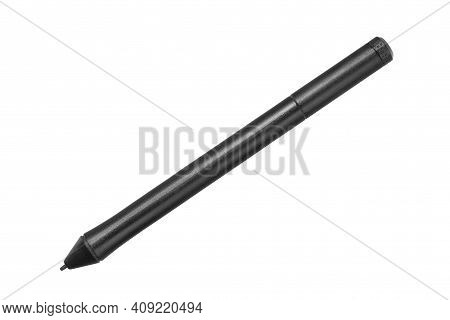 Stylus For Graphic Tablet Close-up Isolate On White Top View
