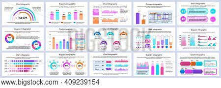 Bundle Business And Finance Infographics Presentation Slides Template. Different Charts, Diagrams, W