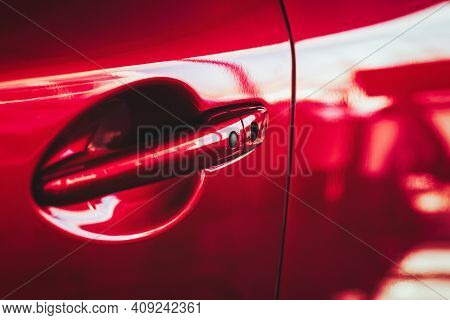 Car Door Handle With Sensor Of Keyless Entry System