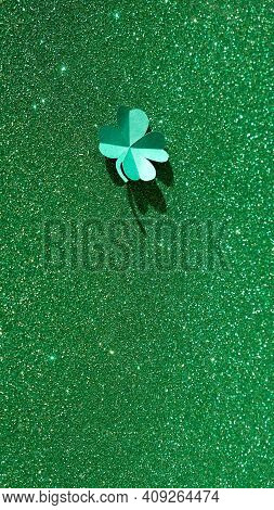 St.patrick's Day Shamrock Text Greeting Card Raster