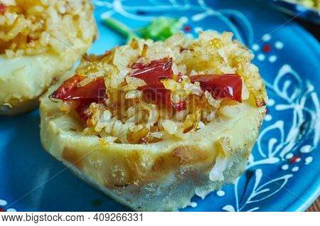 Etli Kereviz Dolması - Turkish Celery Roots With Olive Oil