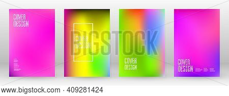 Pastel Soft. Rainbow Gradient Set. Color Background. Pink, Green, Red, Blue, Violet, Yellow Blurred 