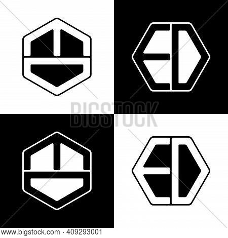 Creative, Simple And Elegant Initial Letter Ed Or Md Logo Template In Flat Design Monogram Illustrat