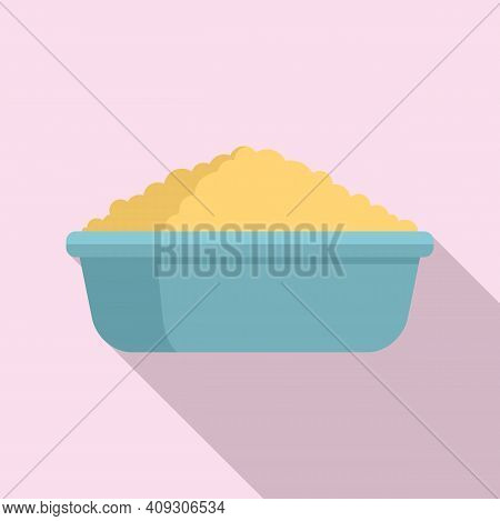 Cereal Flakes Protein Icon. Flat Illustration Of Cereal Flakes Protein Vector Icon For Web Design