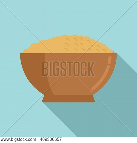 Cereal Flakes Snack Icon. Flat Illustration Of Cereal Flakes Snack Vector Icon For Web Design