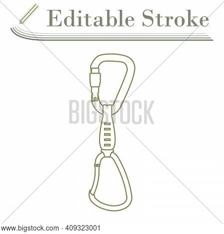 Alpinist Quickdraw Icon. Editable Stroke Simple Design. Vector Illustration.