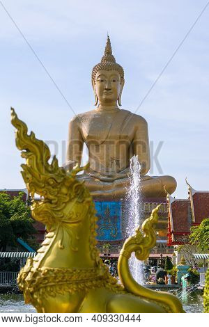 Wat Phikul Thongm Has A Beautiful Large Buddha Image And Is Also An Important Religious Attraction O