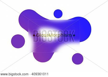 Abstract Background. Transparent Frame In Glass Morphism Style