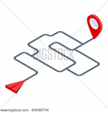 Itinerary Trip Icon. Isometric Of Itinerary Trip Vector Icon For Web Design Isolated On White Backgr