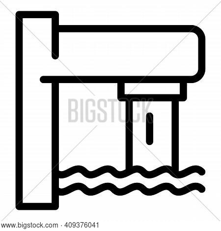 Tap Water Pool Icon. Outline Tap Water Pool Vector Icon For Web Design Isolated On White Background