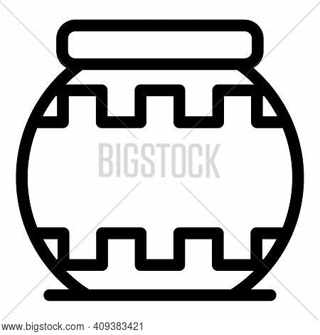 Archeology Amphora Icon. Outline Archeology Amphora Vector Icon For Web Design Isolated On White Bac