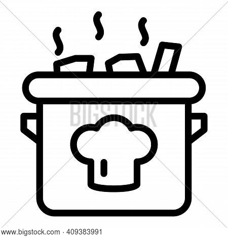 Food Pan Icon. Outline Food Pan Vector Icon For Web Design Isolated On White Background