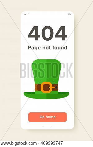Vector Icon Of Green Leprechaun Hat With Buckle. St. Patricks Day, Souvenir, Folklore. Ireland Conce