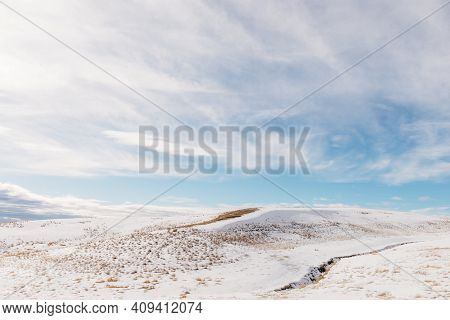 Winter Rural Landscape From Lincoln County, Washington