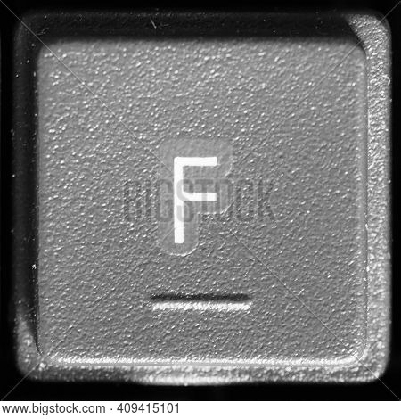 Letter F Key On Computer Keyboard Keypad