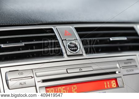 Novosibirsk, Russia - February 18 2021: Ford Kuga, Close Up Deflector,  Car Ventilation System. Car 
