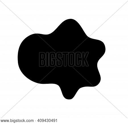 Fluid Liquid Random Organic Shapes Vector Isolated On White Background