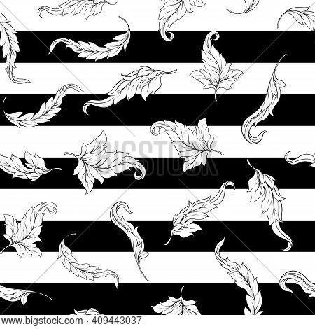 Seamless Pattern, Background In Baroque, Rococo, Victorian, Renaissance Style. Trendy Florar Vintage